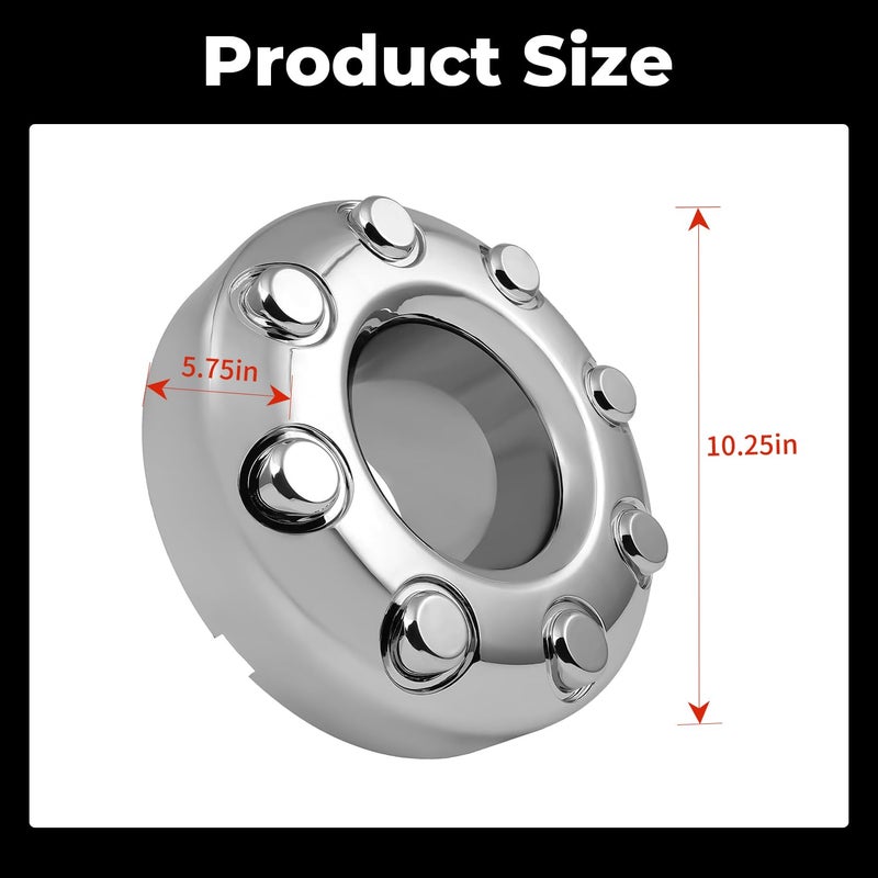 KARPAL 2Pcs Front Wheel Center Hubcap Compatible with 2005-2018 Ford F-350, Dually 4x4 Open, Replacement 5C3Z1130TA - Image 4